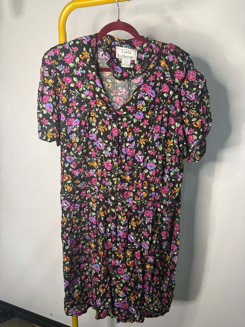 Laura Katherine Floral Button-Front romper Size 20W/34